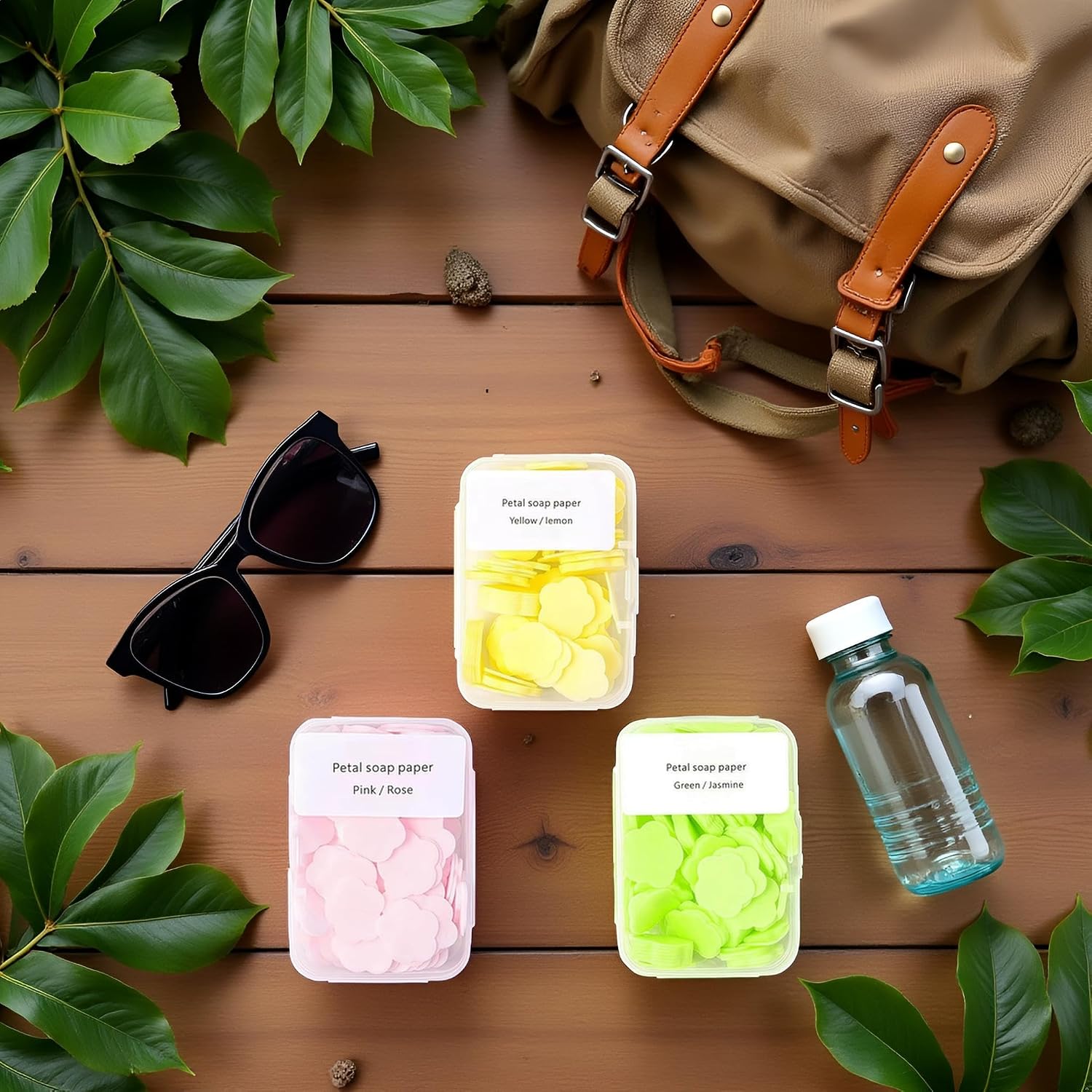 300pcs Portable Hand Washing Soap Sheets, Scented Mini Soap Sheets, Paper Soap for Travel,Disposable Soluble Soap for Outdoor Travel, Camping, Hiking - Image 3