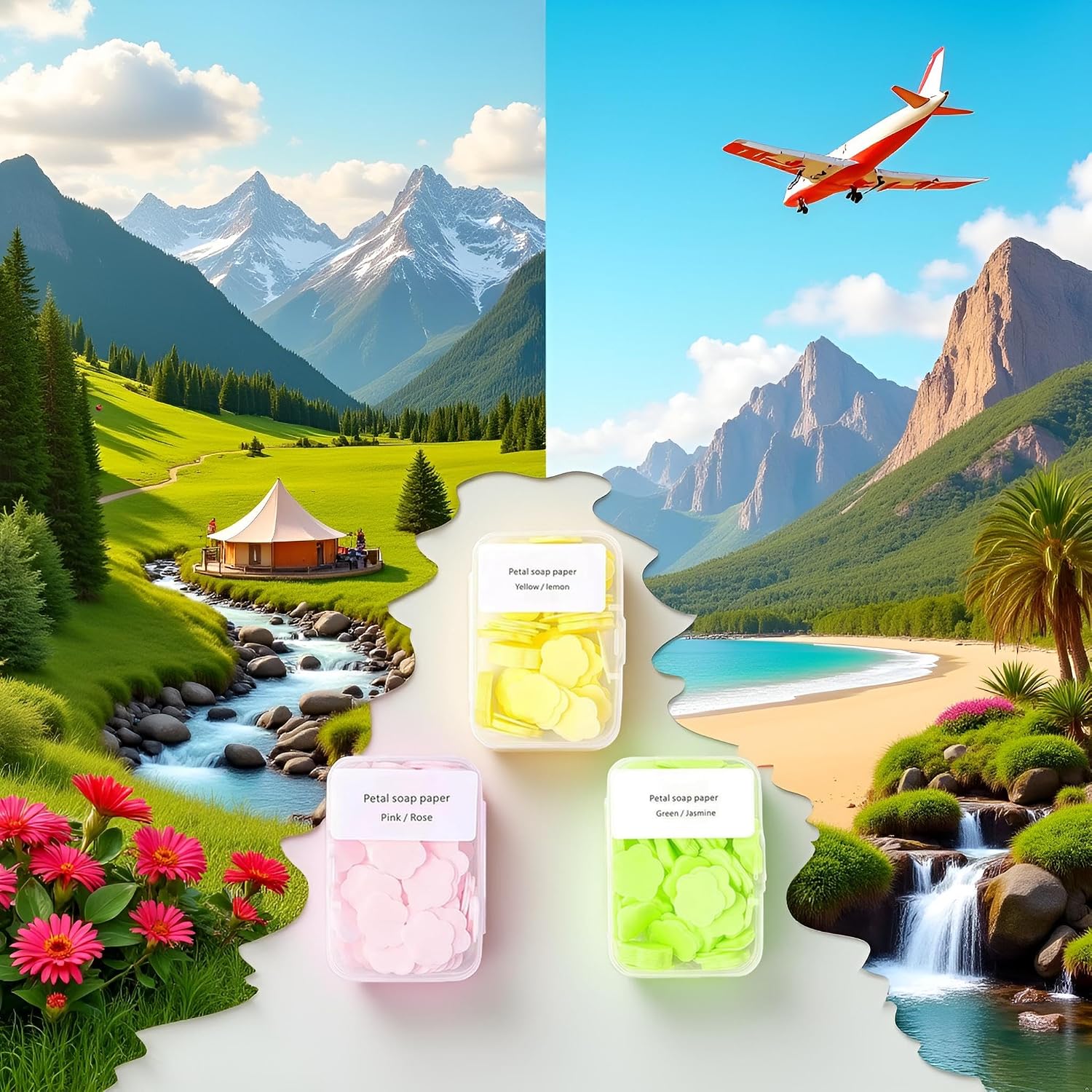 300pcs Portable Hand Washing Soap Sheets, Scented Mini Soap Sheets, Paper Soap for Travel,Disposable Soluble Soap for Outdoor Travel, Camping, Hiking - Image 9